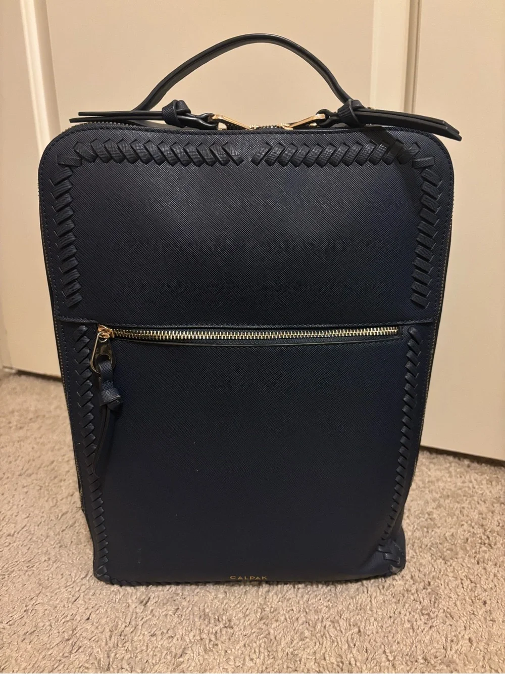 Calpak Leather Laptop Backpack